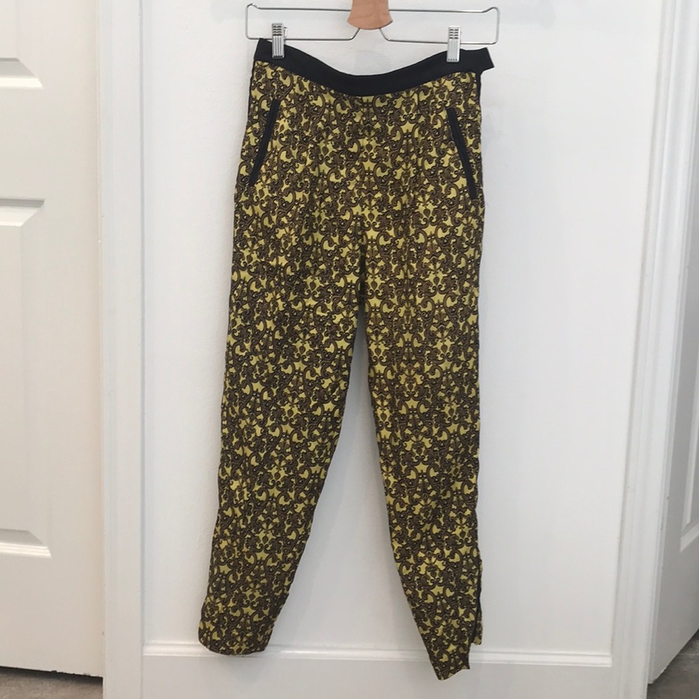 100% silk trousers